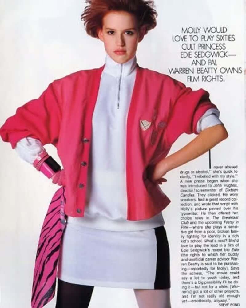 Molly Ringwald - Pretty In Pink style icon.