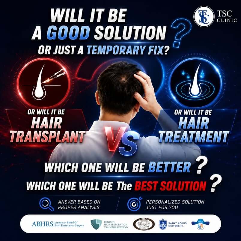 Hair Transplant vs Hair Treatment: Will it be a good solution? Or just a temporary fix?