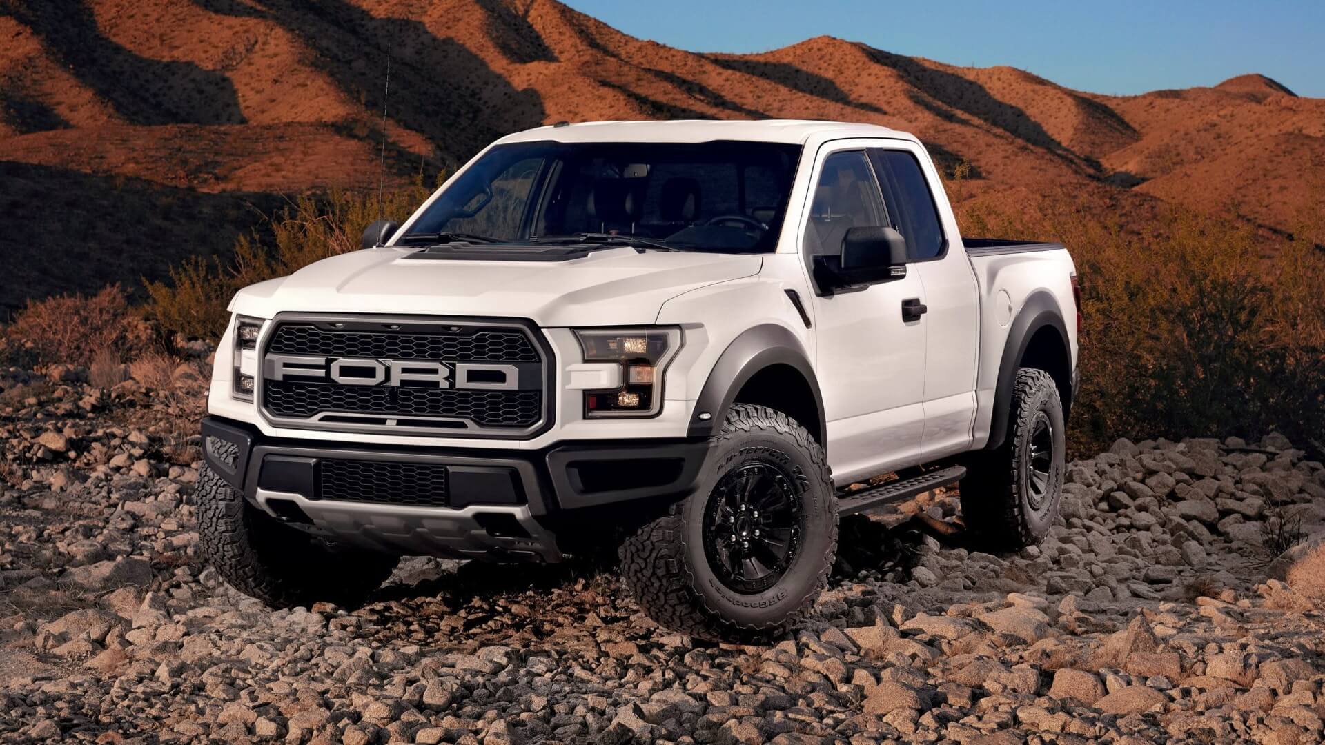 2017 F-150 Raptor from the Ford Motor Company with 15 mpg (city) and 18 mpg (highway) fuel economy and ability to connect a travel trailer.