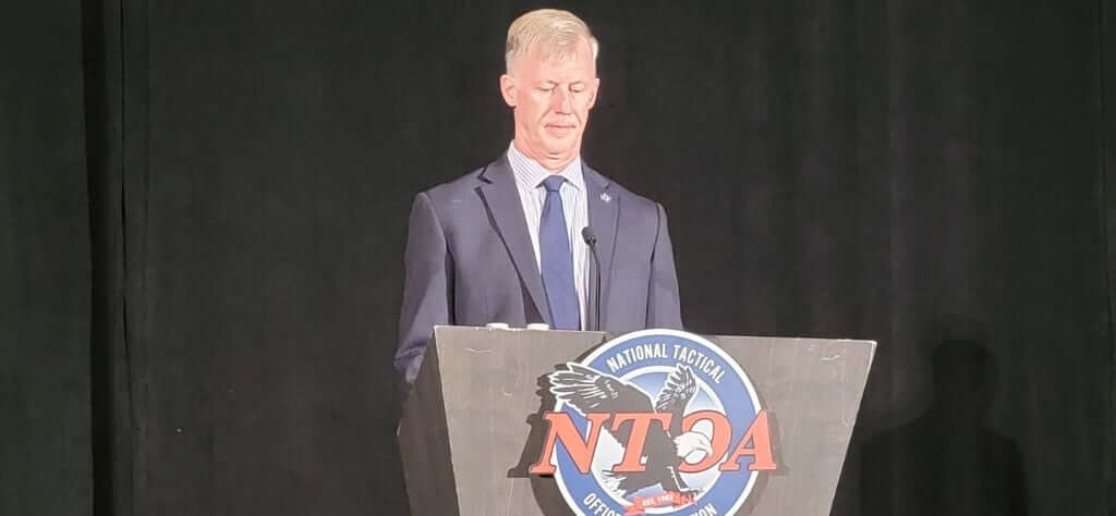 Keynote speech taking place at the NTOA conference.