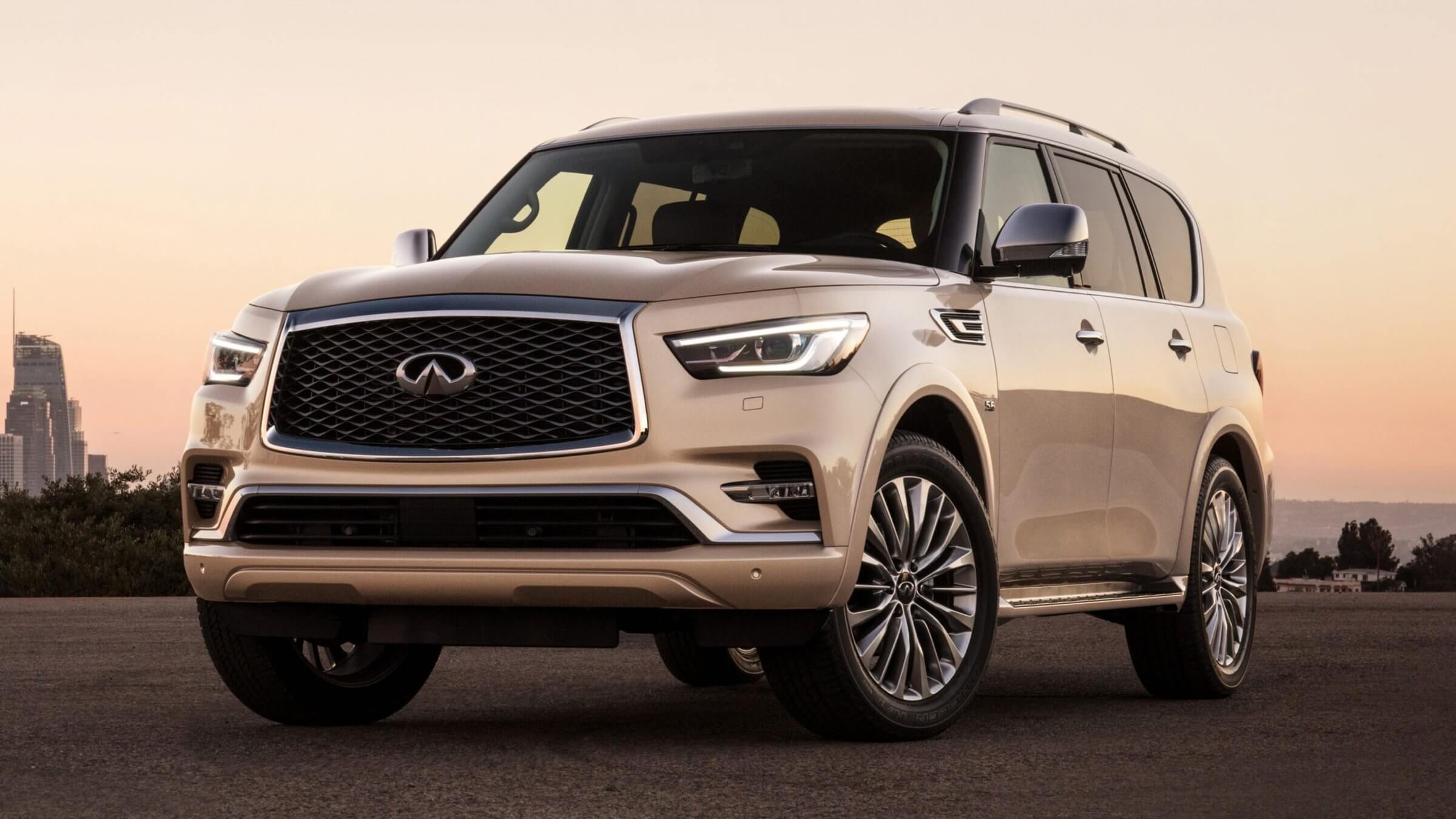 Infiniti QX80, full size SUVs with third row seating and off road capability.