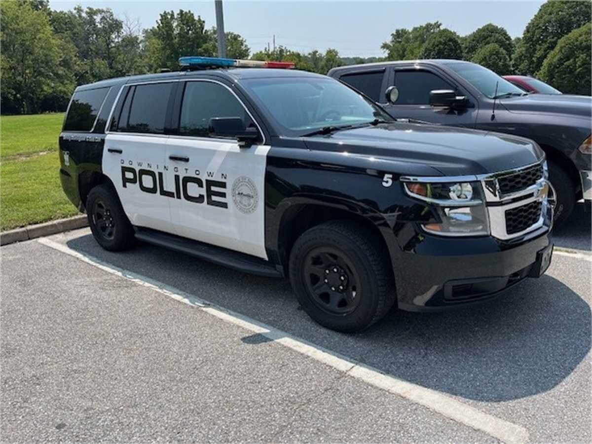An image of a Chevrolet Tahoe retired police car.