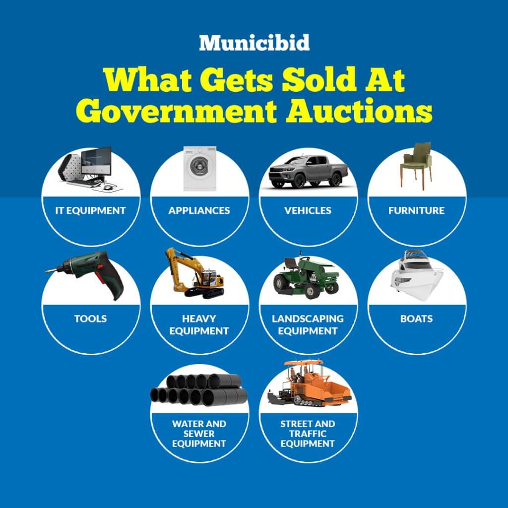 Government Surplus Categories infographic