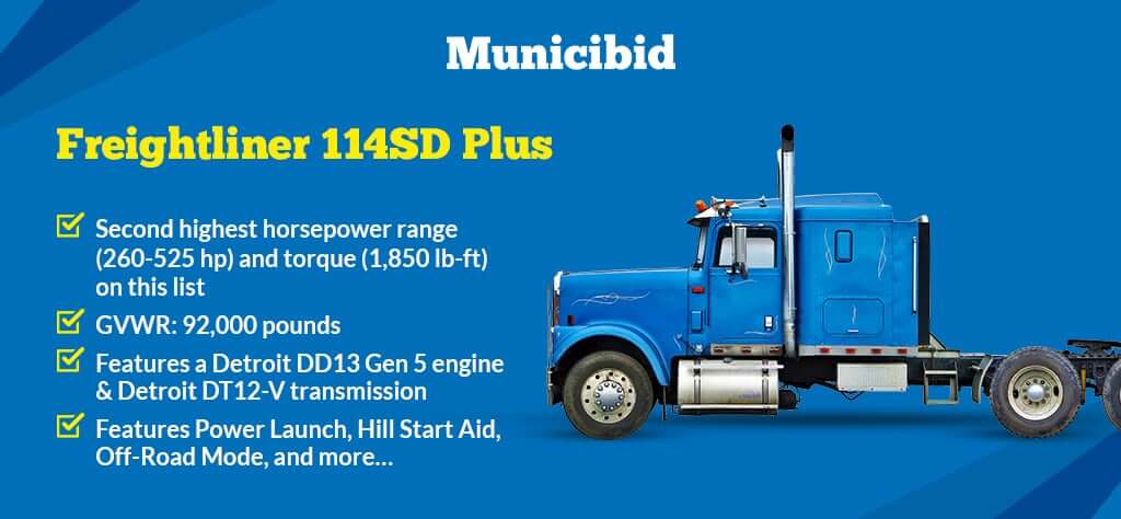 Freightliner 114SD Plus infographic