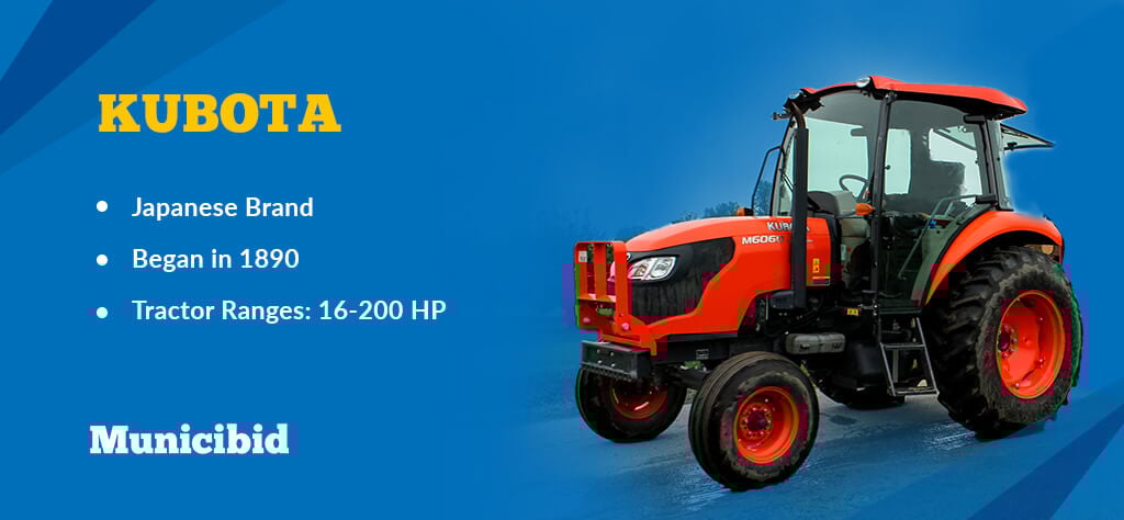 most reliable tractor brands - Kubota infographic