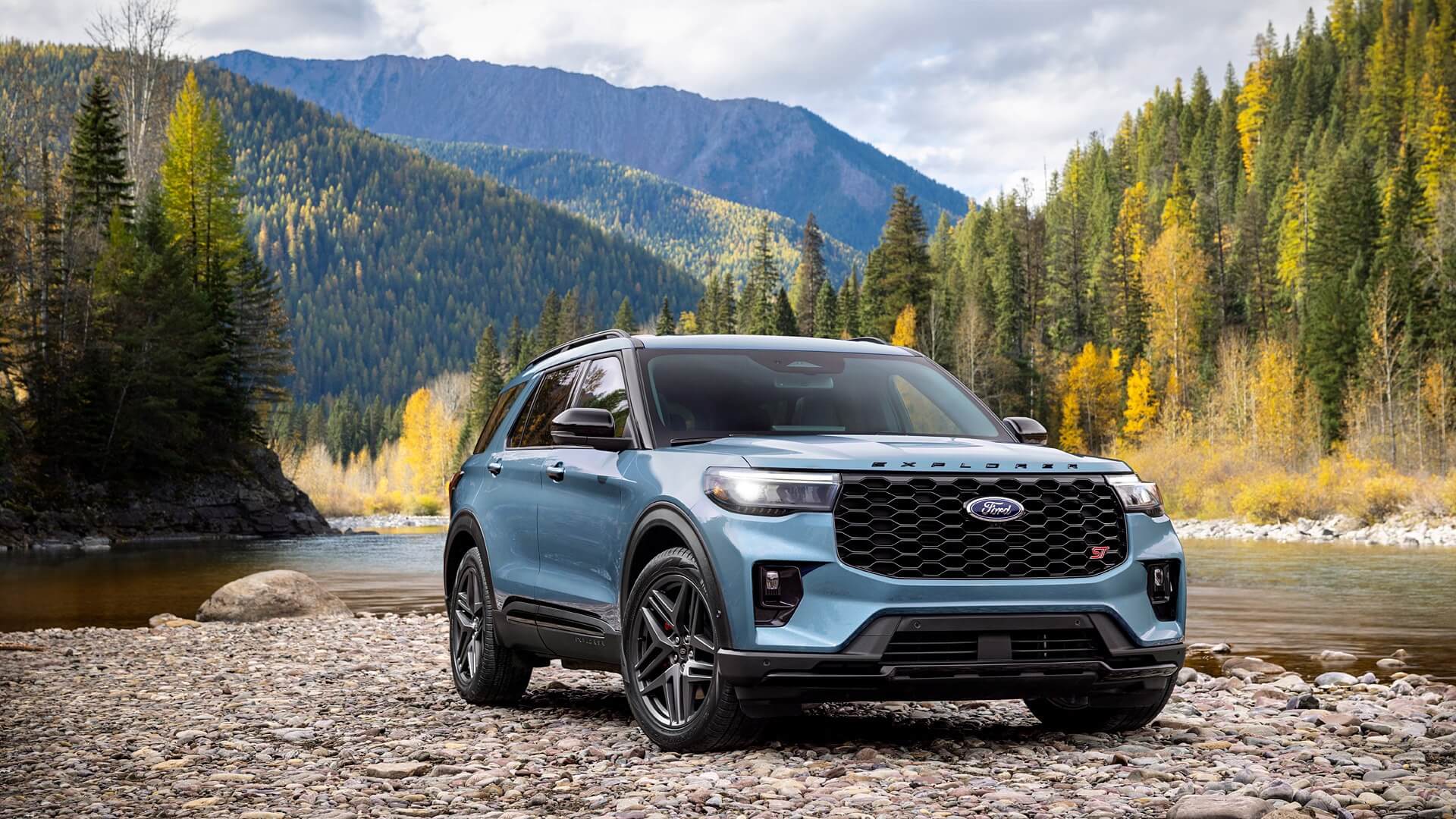 Blue Ford 4x4, one of the many dependable Ford SUVs available on the market, including a reliable timing chain.