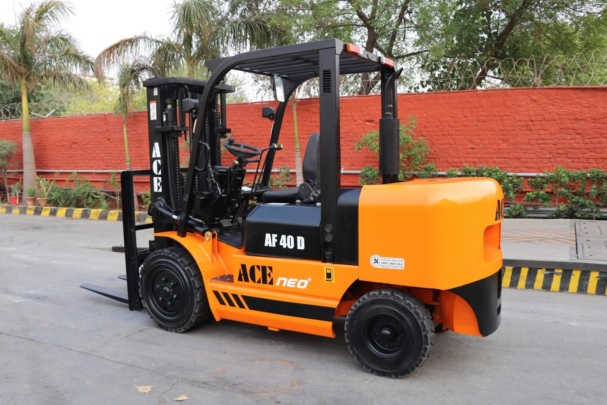 New forklift, which may be purchased at a range of forklift costs, with numerous factors that affect price, including weight capacity.