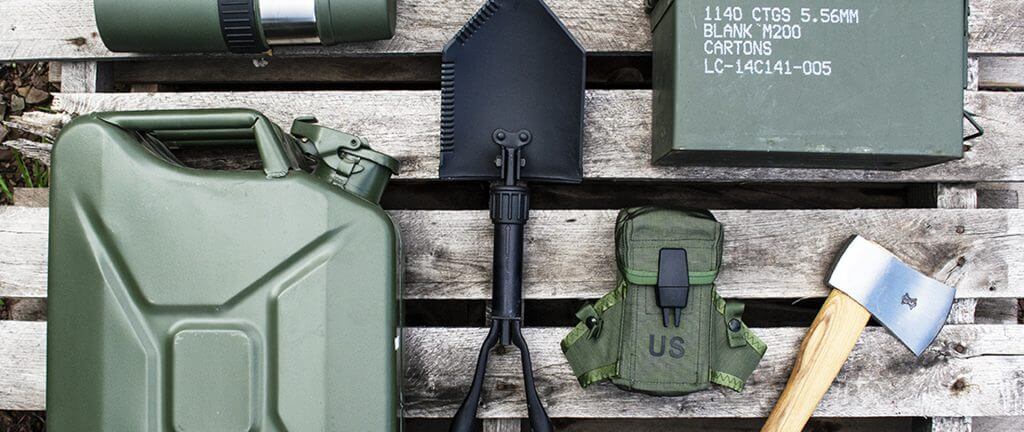 Their military surplus consists of items big and small.