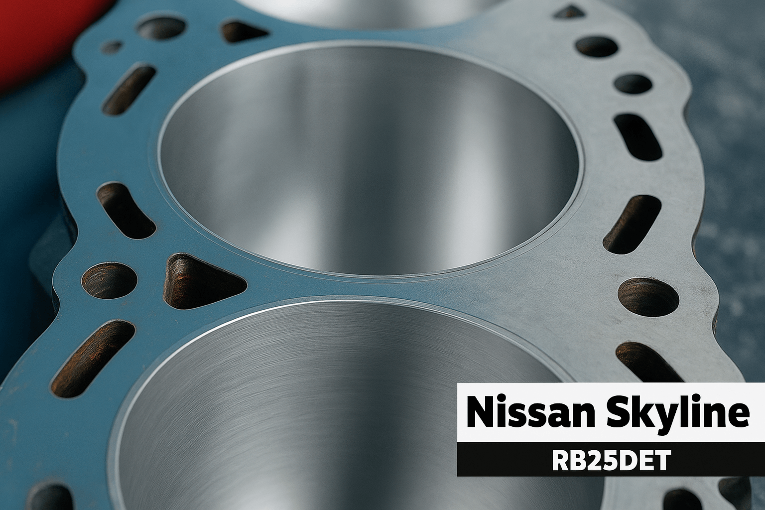 Stegwände beim Nissan RB25DET Nahaufnahme