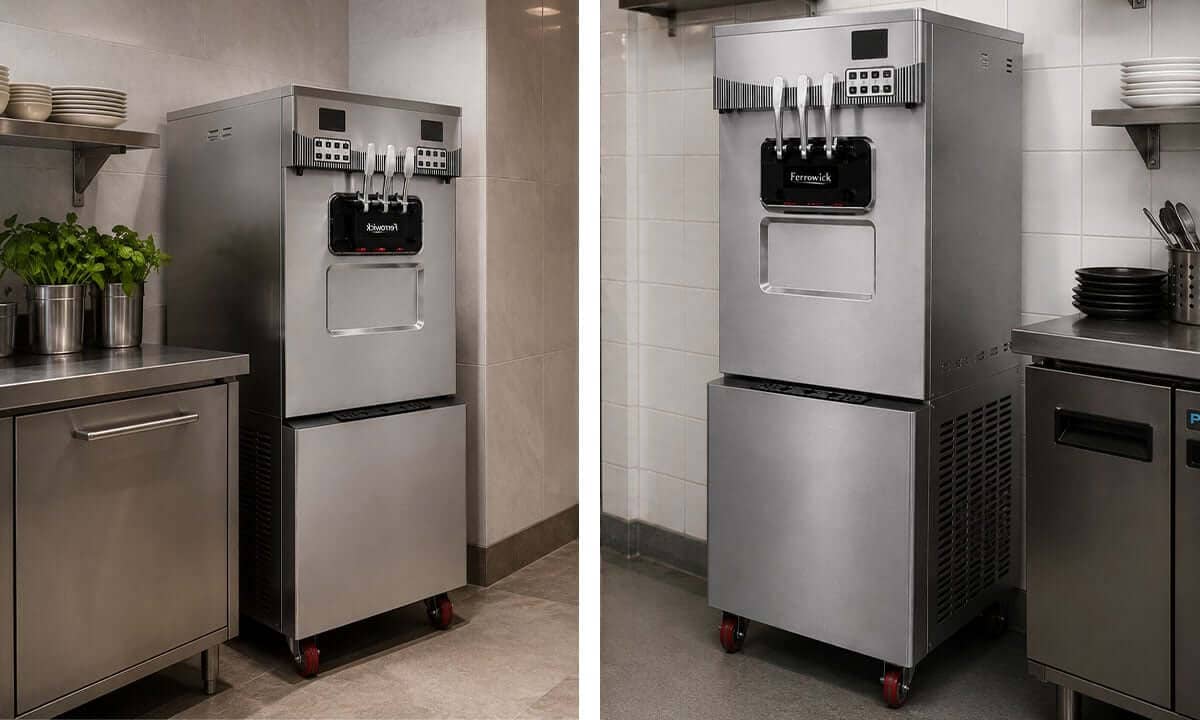 Ferrowick single and dual-system commercial ice cream machines