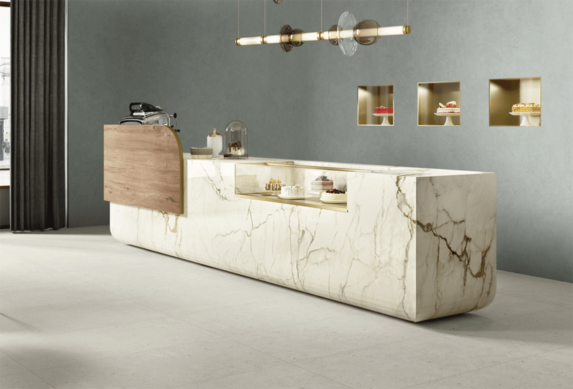 Calacatta Macchia Vecchia Porcelain; Exclusive One to Choose