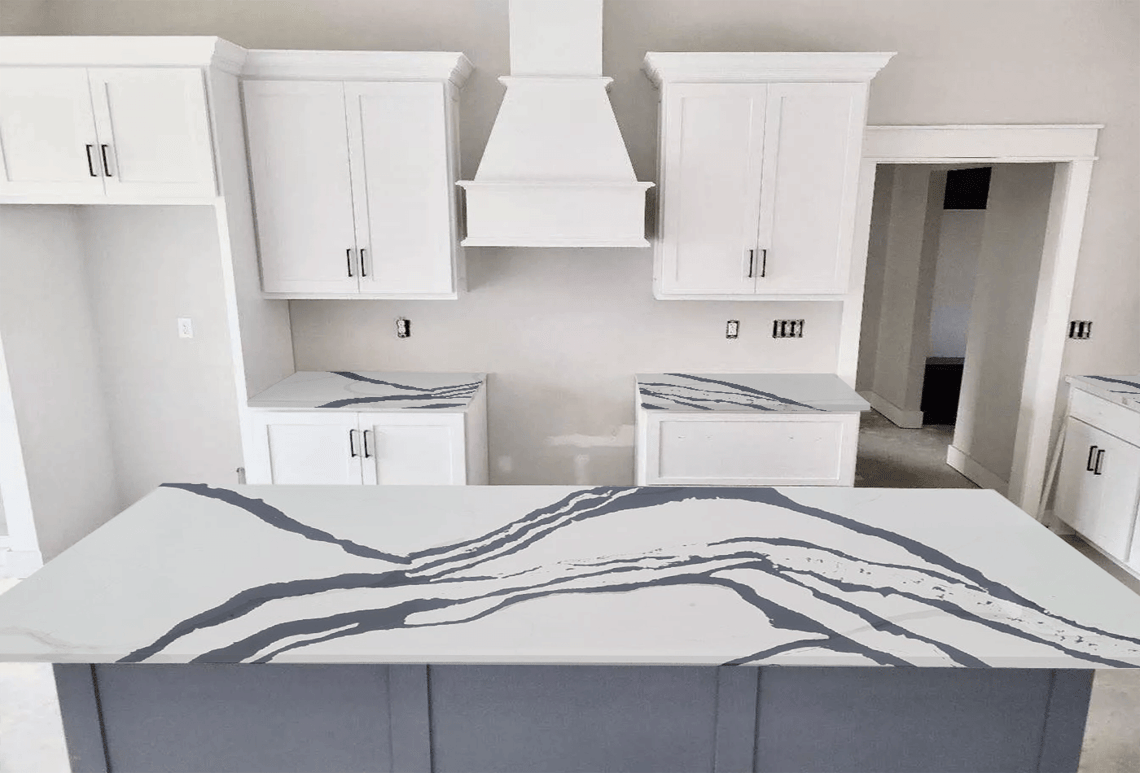 Calacatta Negresco Quartz; Majestic Look with its Texture