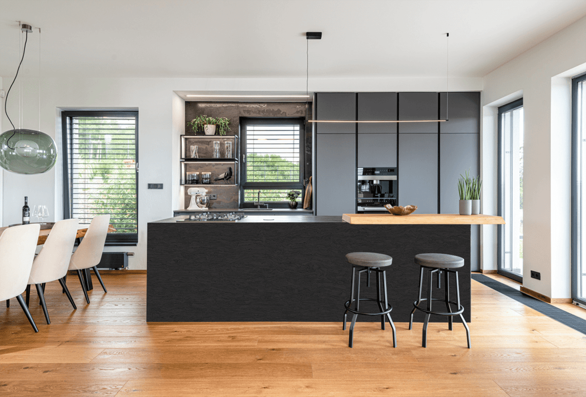 Macabian Black Quartz; Wanna Make a Statement Kitchen?