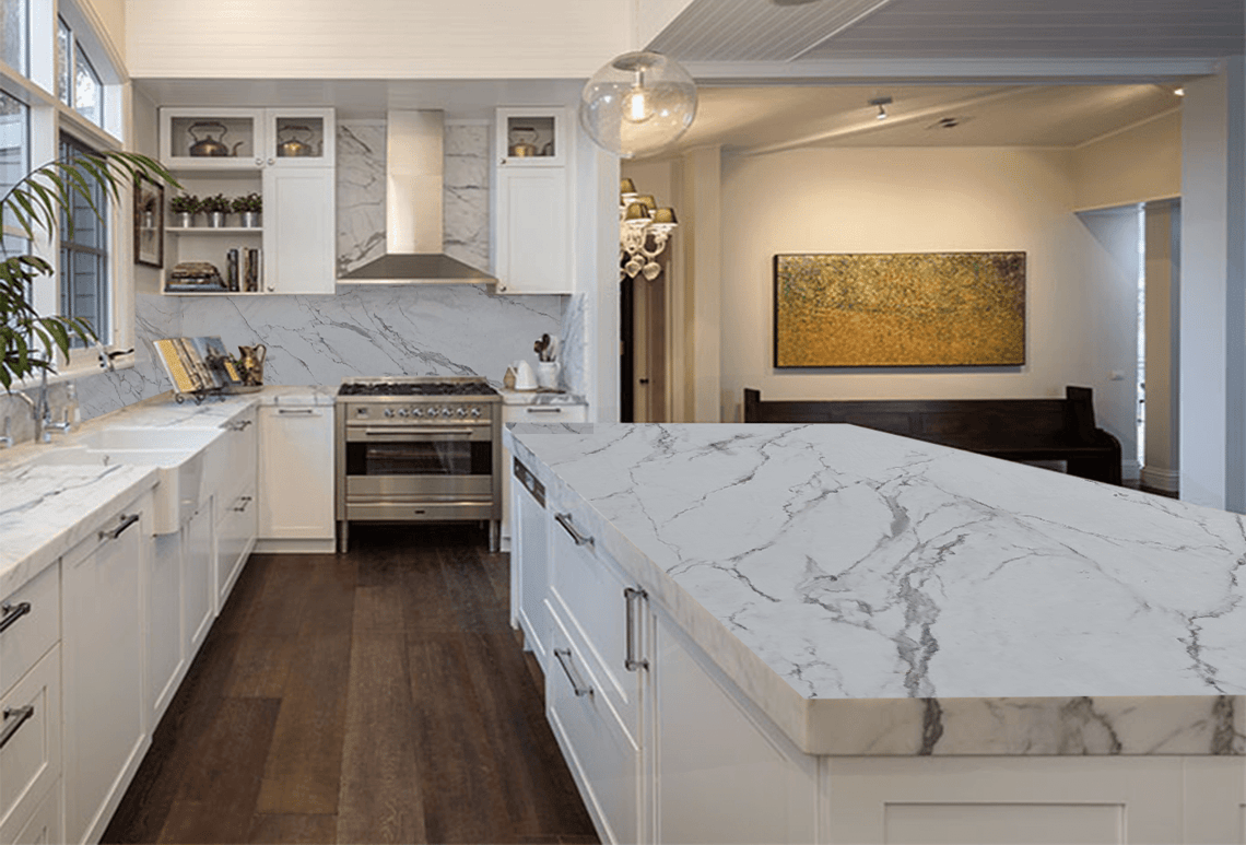 Statuario Supernatural Quartz for Efficient & Durable Place