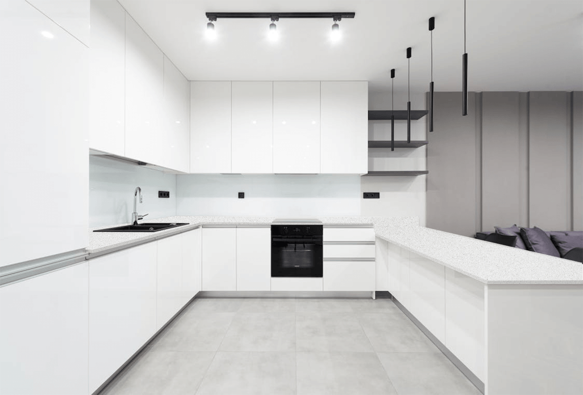 Twinkle White Quartz Surfaces are Simple but Elegant