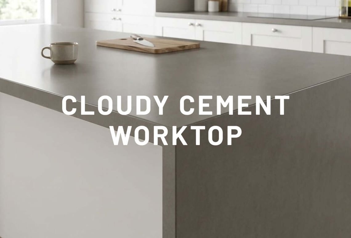 cloudy cement worktop