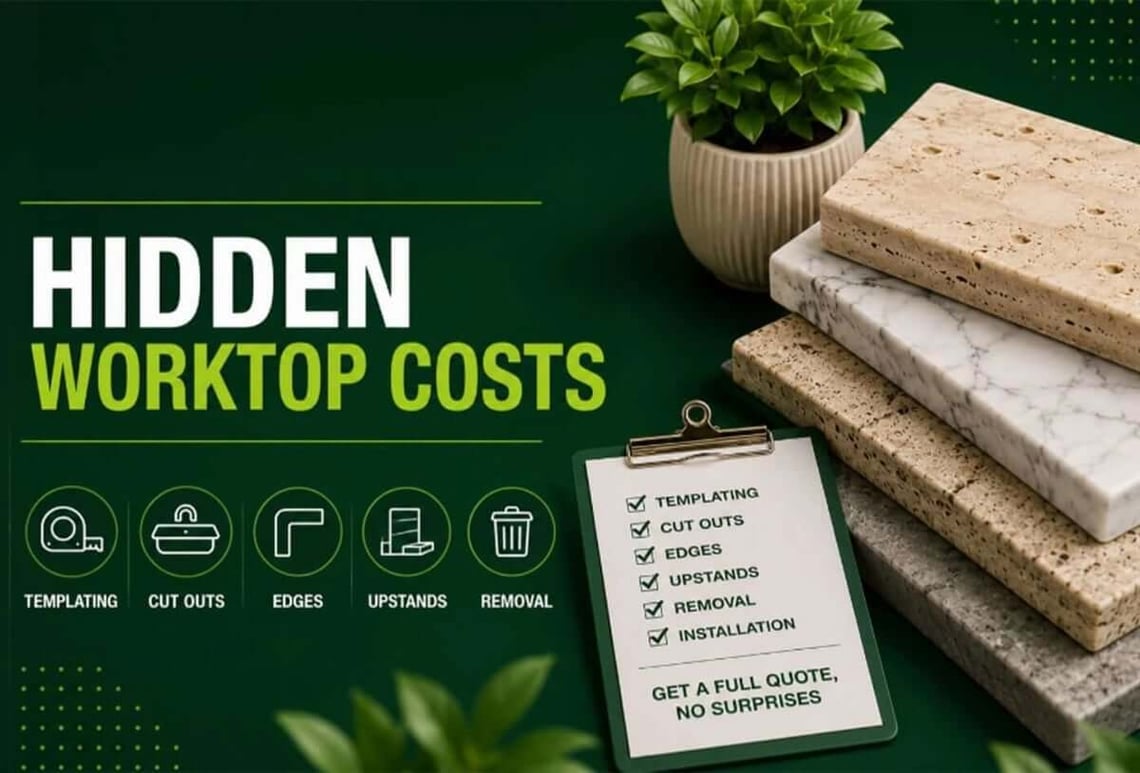 Hidden Worktop Costs Templating Cut Outs & Edges