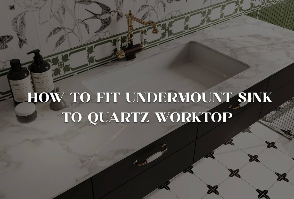 how to fit undermount sink to quartz worktop