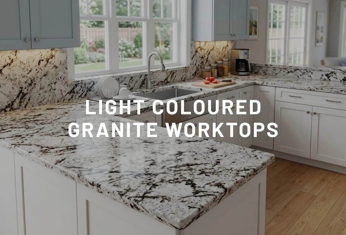 light coloured granite worktops