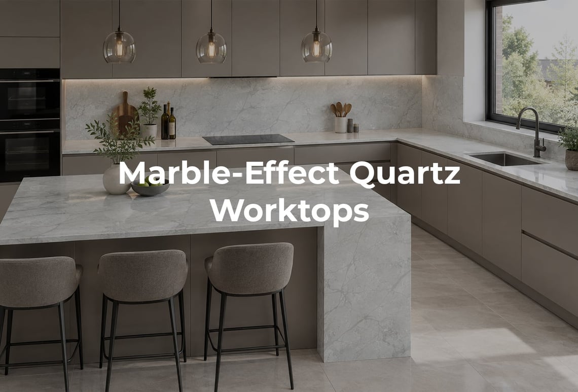 marble-effect quartz worktops