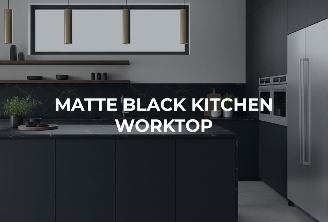 matte black kitchen worktop
