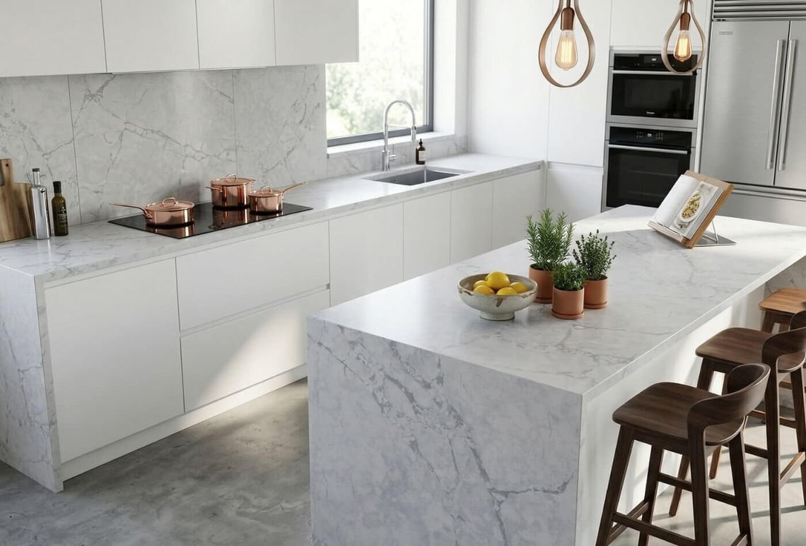 rock crystal quartz worktop