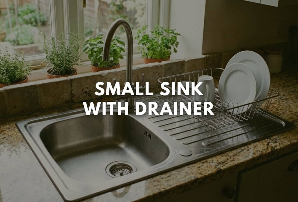 small sink with drainer