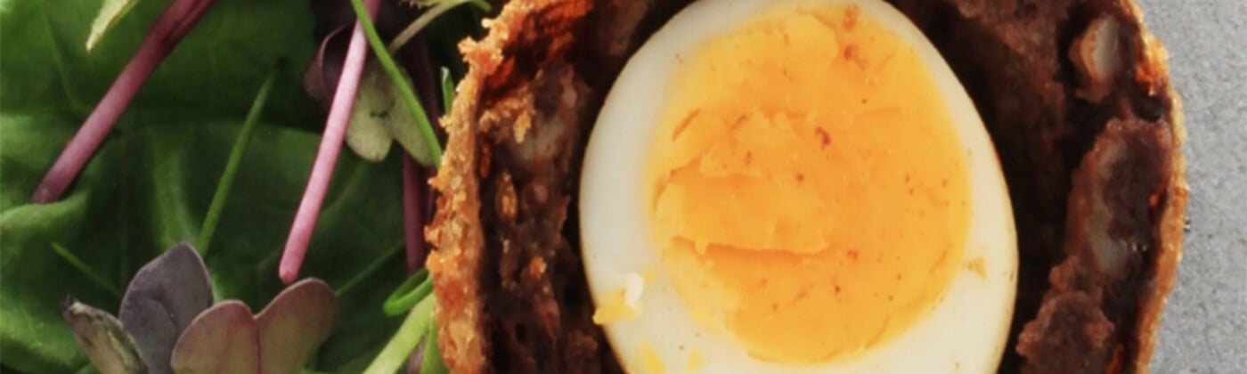 Apple and black pudding scotch eggs