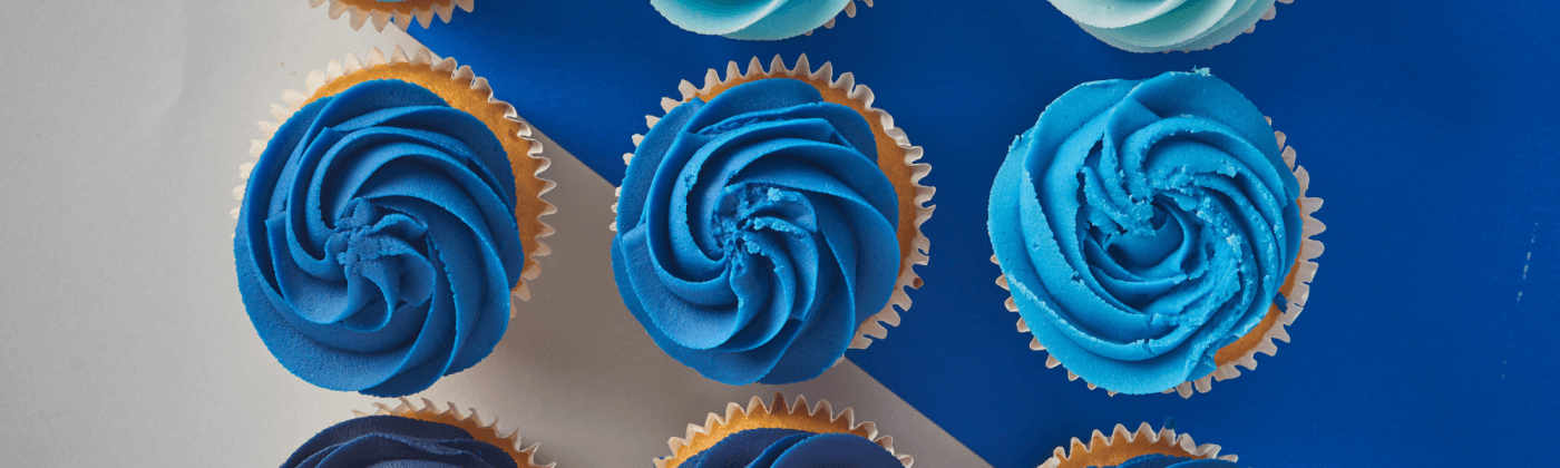 Blue ombre cupcakes