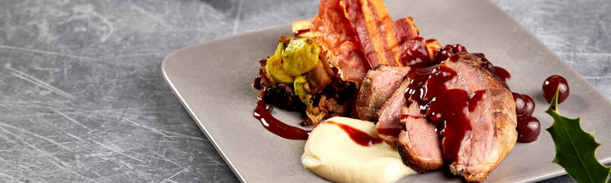 Pan fried duck breast with Persian spiced leg