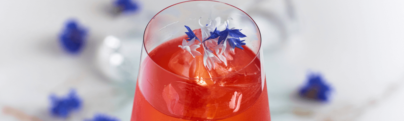 Strawberry and elderflower Aperol spritz