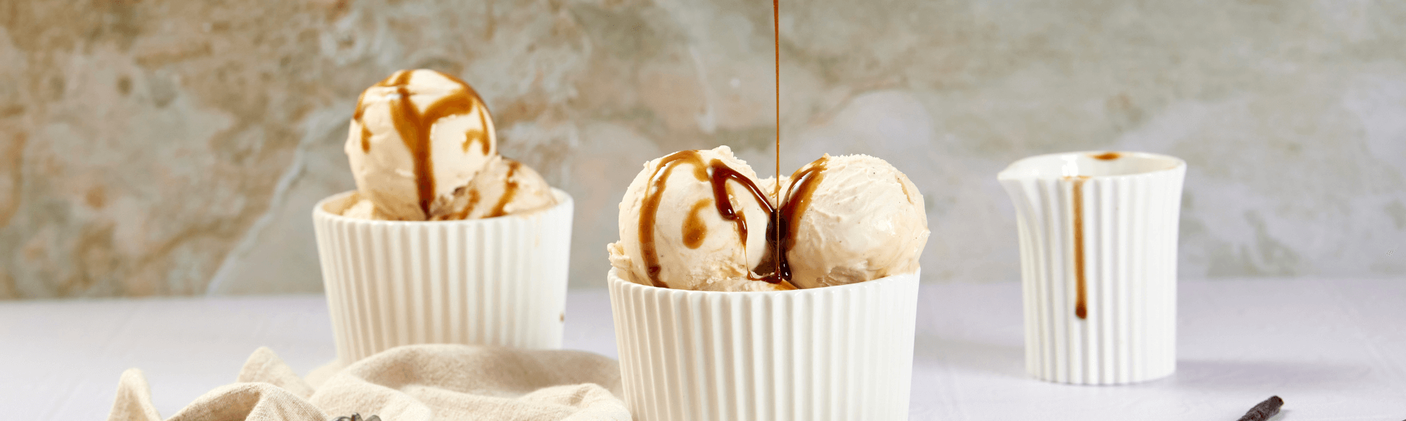 Vanilla and balsamic gelato