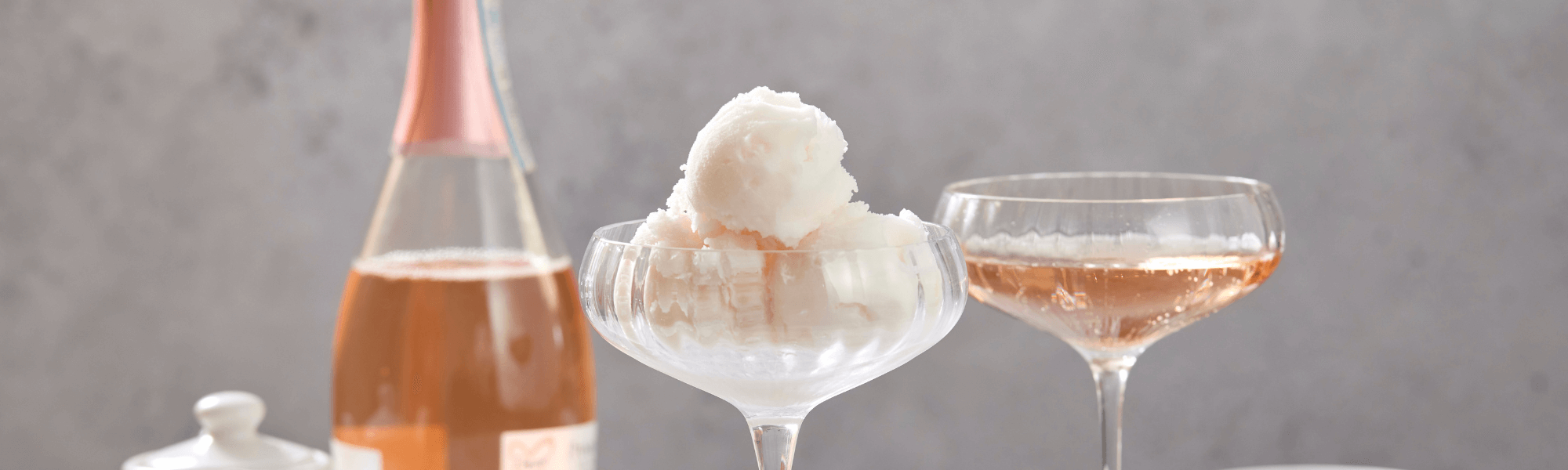 Rosé wine sorbet