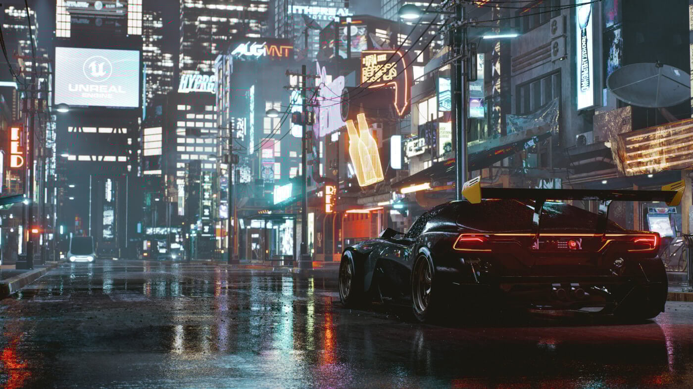 Unreal Engine 5.1 Releases with KitBash3D’s Cyber District in the Hero Image