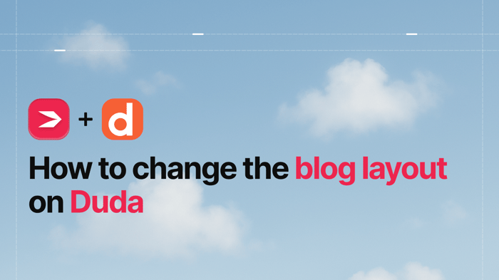 Change blog layout on Duda