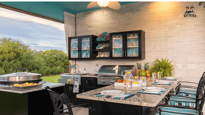 Marine Grade Outdoor Kitchens, Granite Outdoor Kitchen Counters, Riviera Outdoor Decor, Corpus Christi, Texas,