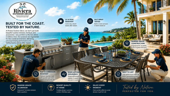 Riviera Outdoor Decor, Outdoor Kitchens, Patio Furniture, field tested to last, Corpus Christi, Texas