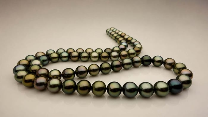 Special strand of Tahitian pearls matched by Jeremy Shepherd