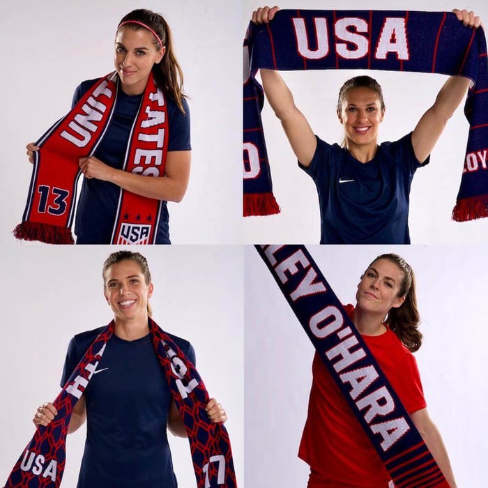 USWNT scarves at Women's World Cup 2019