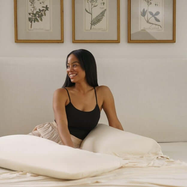 Woman Enjoying Her Cooling Bedding All Year Round