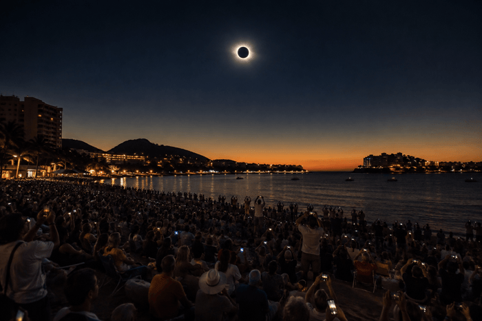 Eclipse-Countdown in Calvià: Noch 5 Tage bis zur Totalität über Santa Ponça