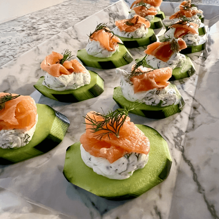 Smoked Salmon Cucumber Bites