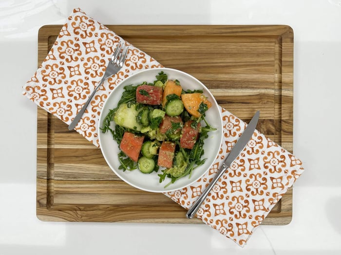 Melon Cucumber Mint Salad