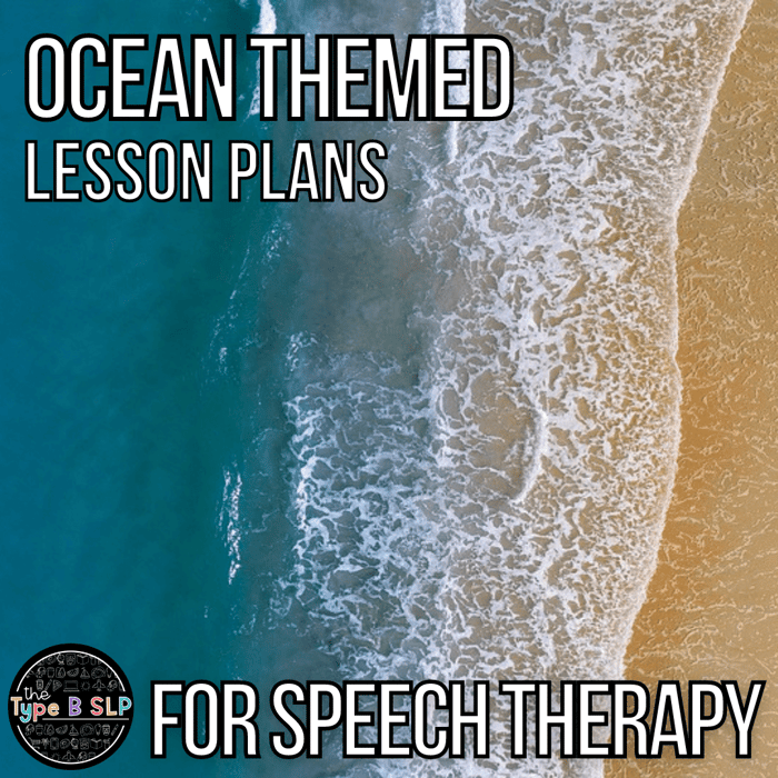 Ocean Themed Lesson Plans for Speech Therapy