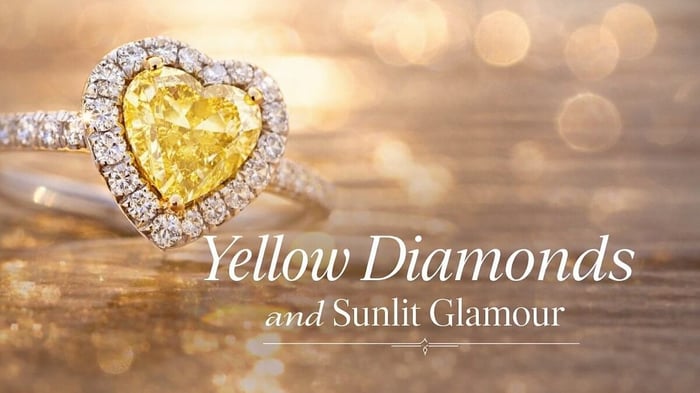 Yellow Diamond Rings and Sunlit Glamour