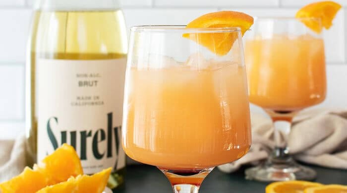 Non-Alcoholic Aperol Spritz Recipe with Sparkling Rose & Brut