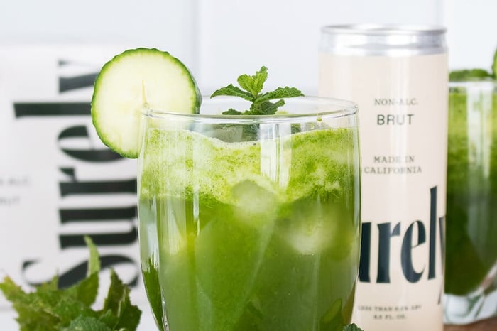 Cucumber Mint Spritzer Recipe with Non-Alcoholic Wine