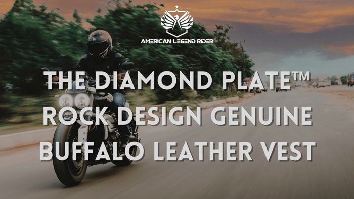 Embarking on a Journey of Style and Substance: The Diamond Plate™ Rock Design Genuine Buffalo Leather Vest