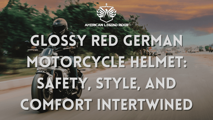 GLOSSY RED GERMAN MOTORCYCLE HELMET: Safety, Style, and Comfort Intertwined
