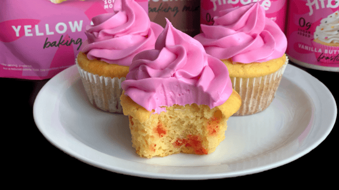 Keto Strawberry Cupcakes